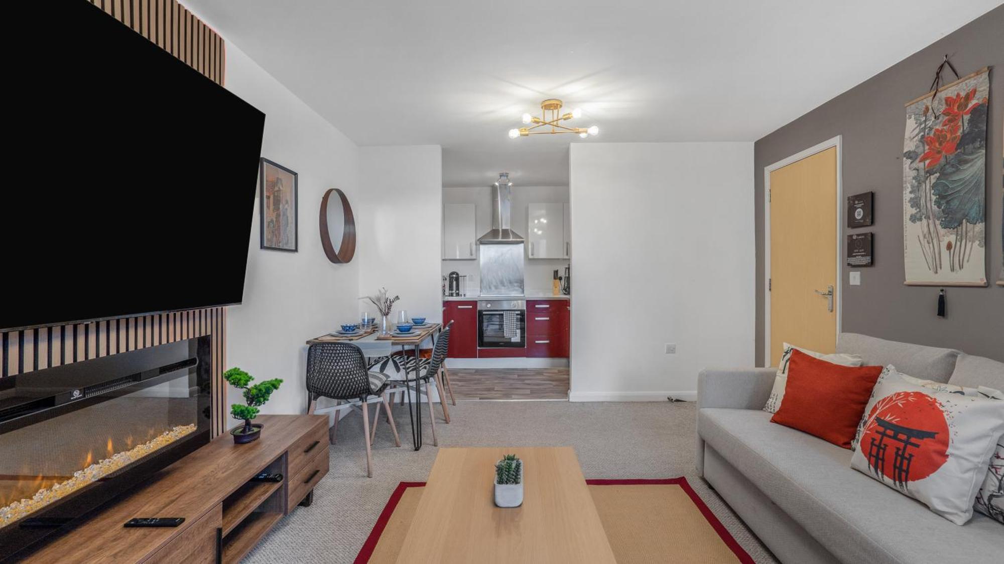 Japanese Suite 2Bed 2Bath, Free Park, Netfix, 75 Inch Tv, Games - City Centre- Maihom Birmingham Exterior photo